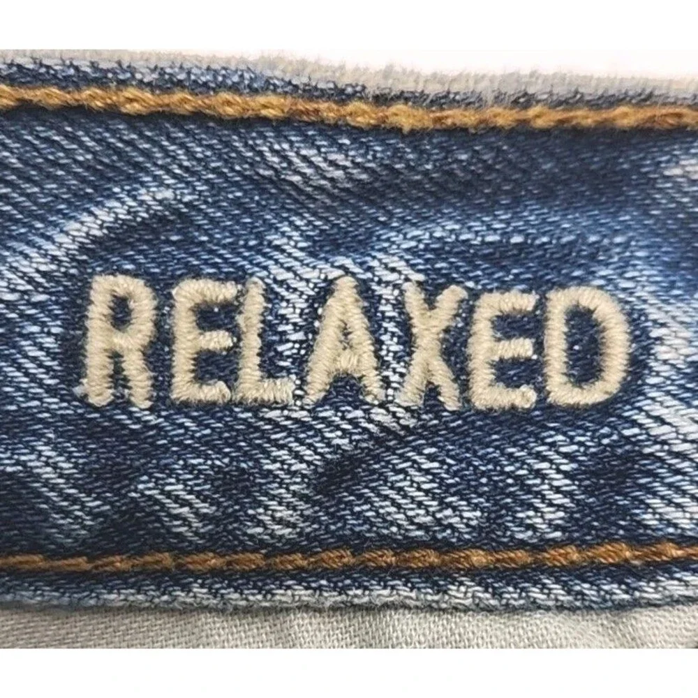 American Eagle Jeans Relaxed Men Sz 31 x 32 Cotton Light Wash Distressed Pants
